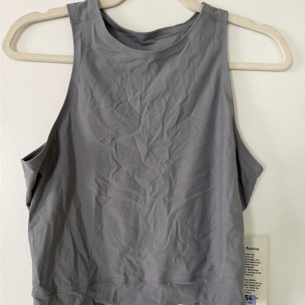 lululemon athletica Gray Crop Tank Top